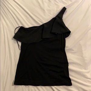 Black One Strap Shirt